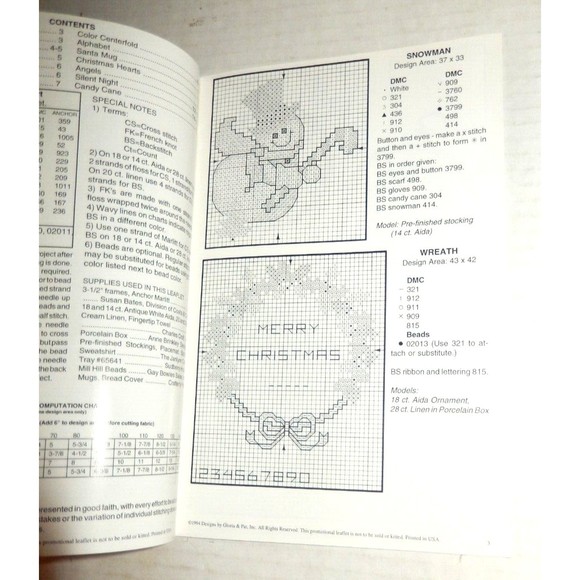 NWOT Vintage Lot of 4 Cross Stitch Leaflet Designs Gloria & Pat Christmas & Home - Picture 4 of 6